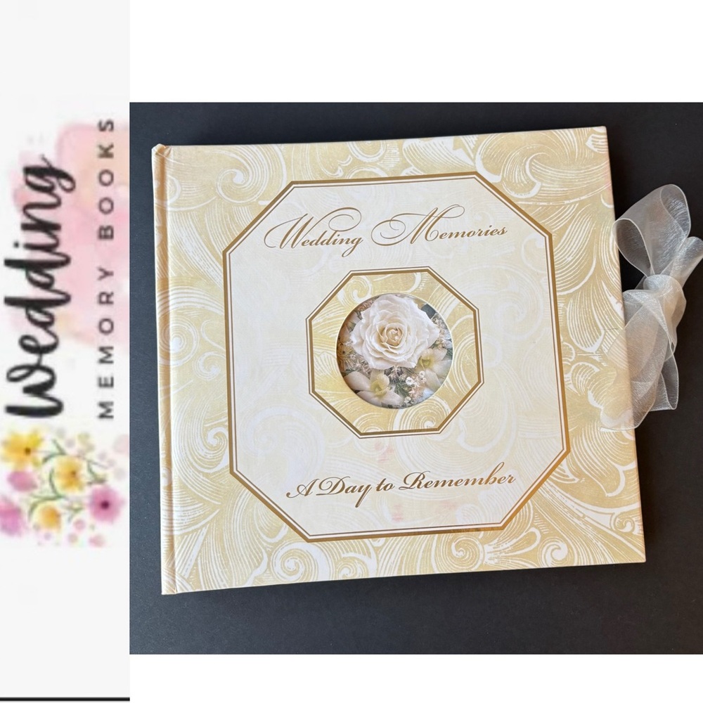 Wedding Memory Book with Floral Design